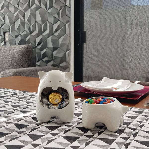 juego comelon huella tazon multiusos de ceramica marca tuio diseño mexicano
